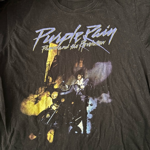 Tops - Purple Rain Graphic T-Shirt - Black